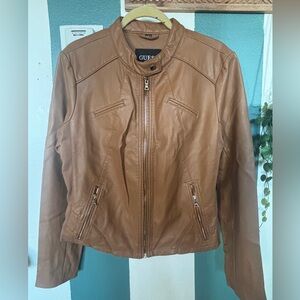 GUESS Women's Faux Leather Moto Jacket